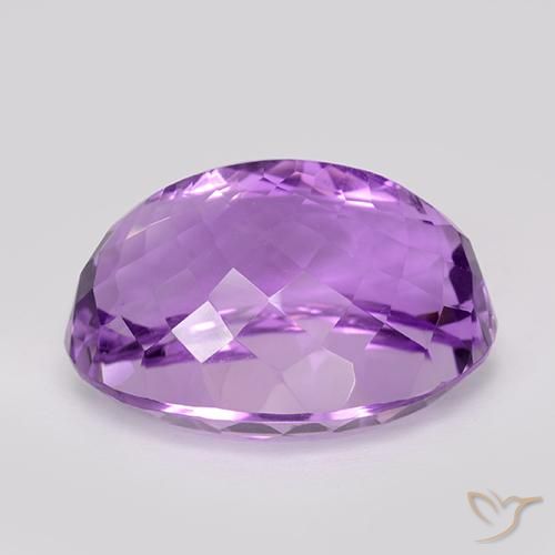 Amatista Violeta rosado natural de 25.76 ct, Ovalada, VVS