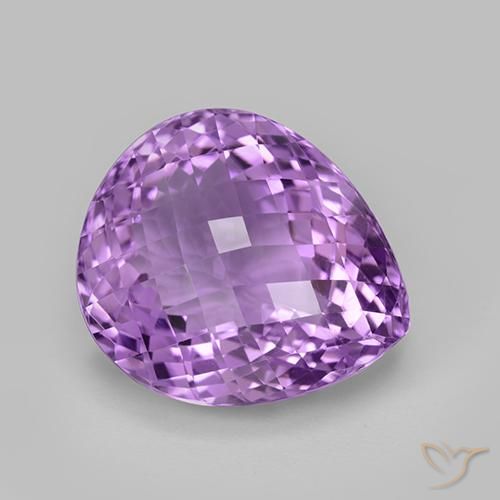 36.79ct Natural Violeta púrpura medio Amatista, En forma de pera, VVS
