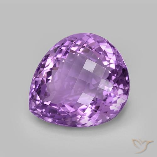 Amatista Violeta púrpura medio natural de 36.79 ct, En forma de pera, VVS