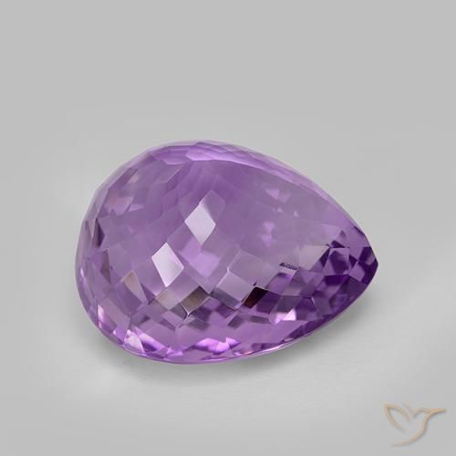 Amatista Violeta púrpura medio natural de 36.79 ct, En forma de pera, VVS
