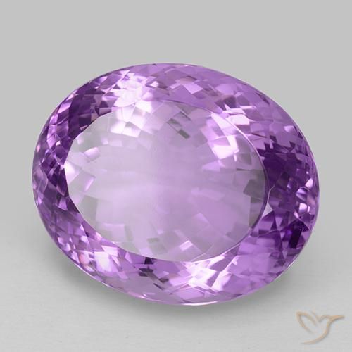 Amatista Violeta púrpura medio natural de 29.78 ct, Ovalada, VVS