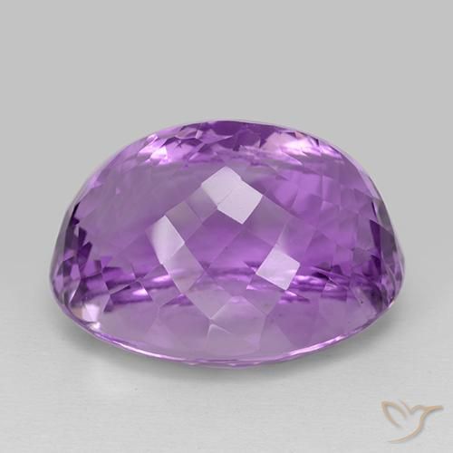 Amatista Violeta púrpura medio natural de 29.78 ct, Ovalada, VVS