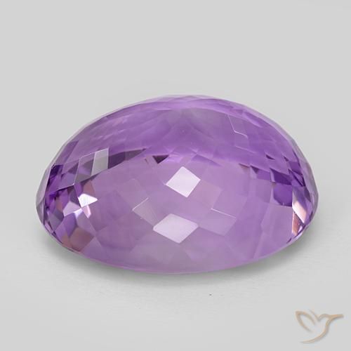 Amatista Violeta púrpura medio natural de 35.44 ct, Ovalada, IF
