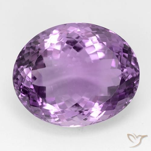 33.84ct Natural Violeta rosado Amatista, Ovalada, IF