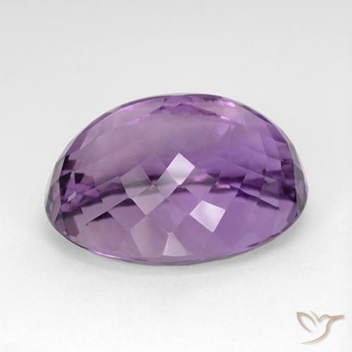Amatista Violeta rosado natural de 33.84 ct, Ovalada, IF