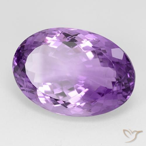 Amatista Violeta púrpura natural de 29.48 ct, Ovalada, VVS