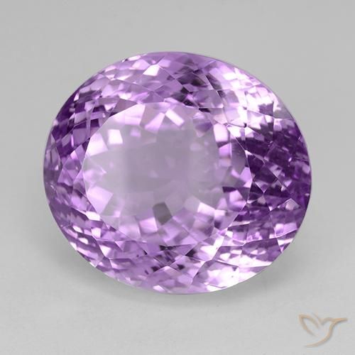 Amatista Violeta púrpura natural de 30.39 ct, Ovalada, VVS