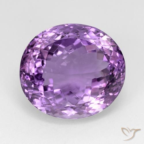 23.73ct Natural Violeta púrpura Amatista, Ovalada, VVS