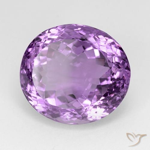 Amatista Violeta púrpura natural de 23.73 ct, Ovalada, VVS