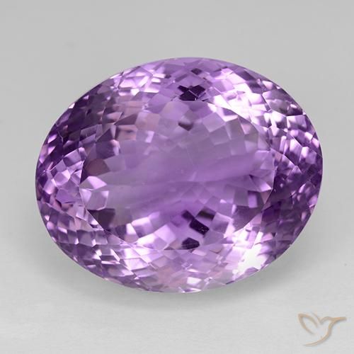 32.18ct Natural Violeta púrpura medio Amatista, Ovalada, VVS