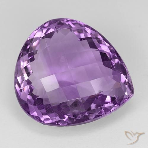 Amatista Violeta púrpura natural de 27.20 ct, En forma de pera, VVS