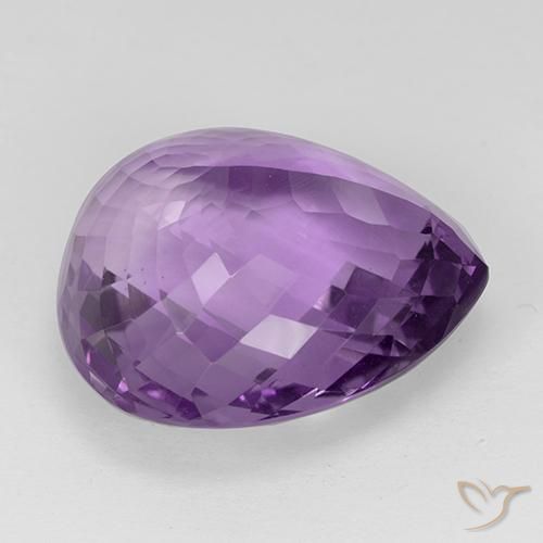 Amatista Violeta púrpura natural de 27.20 ct, En forma de pera, VVS