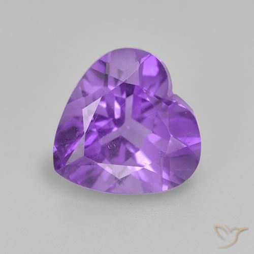 1.77ct Natural Violeta vívido Amatista, Corazón, VS