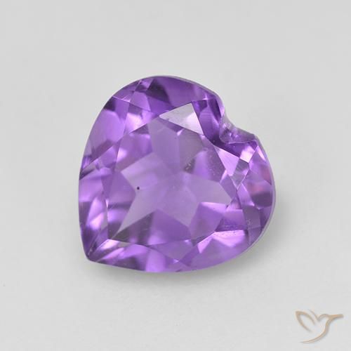 1.57ct Natural Violeta intenso Amatista, Corazón, VS