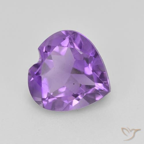 Amatista Violeta intenso natural de 1.57 ct, Corazón, VS
