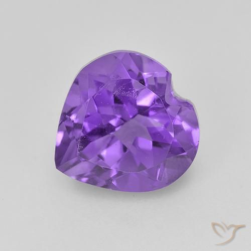 1.79ct Natural Violeta medio Amatista, Corazón, VS