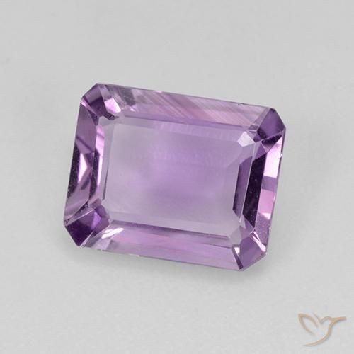Amatista Violeta medio natural de 1.79 ct, Corte Octágono / Esmeralda, VS