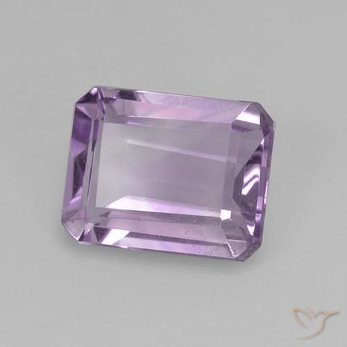 Amatista Violeta claro medio natural de 1.93 ct, Corte Octágono / Esmeralda, VS
