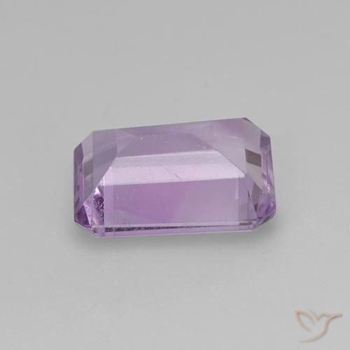 Amatista Violeta claro medio natural de 1.93 ct, Corte Octágono / Esmeralda, VS