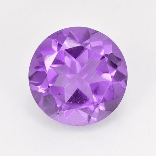 Amatista Violeta vívido natural de 1.79 ct, Corte Redondo, VVS-VS