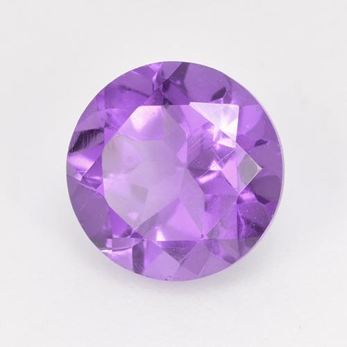 Amatista Violeta vívido natural de 1.79 ct, Corte Redondo, VVS-VS