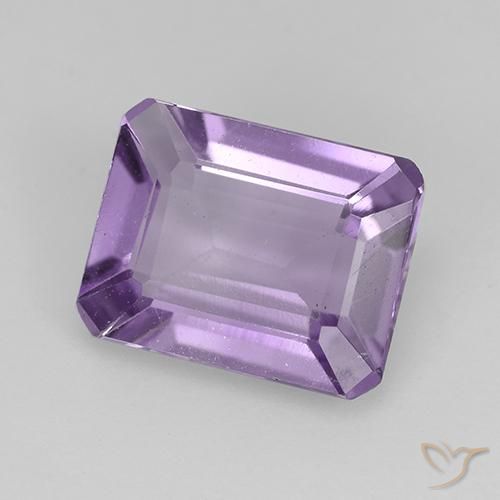 Amatista Violeta claro medio natural de 1.80 ct, Corte Octágono / Esmeralda, VVS-VS