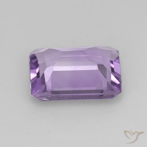 Amatista Violeta claro medio natural de 1.80 ct, Corte Octágono / Esmeralda, VVS-VS