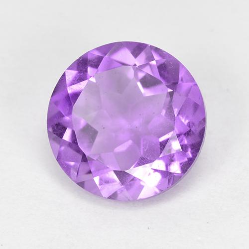 Amatista violeta púrpura natural de 1,63 ct, corte redondo, VS