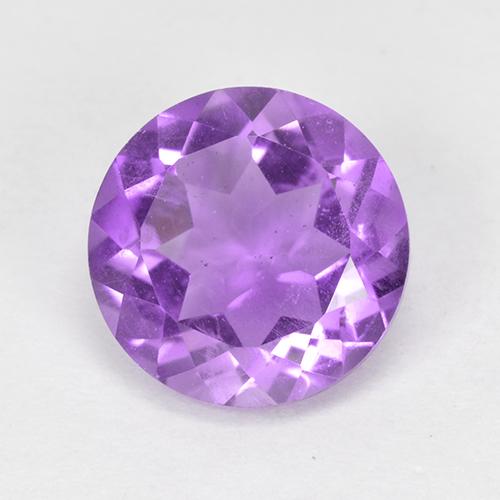 Amatista violeta púrpura natural de 1,63 ct, corte redondo, VS