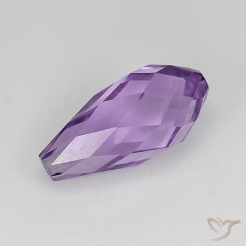 3.42ct Natural Violeta oscuro Amatista, Corte Briolette, VS