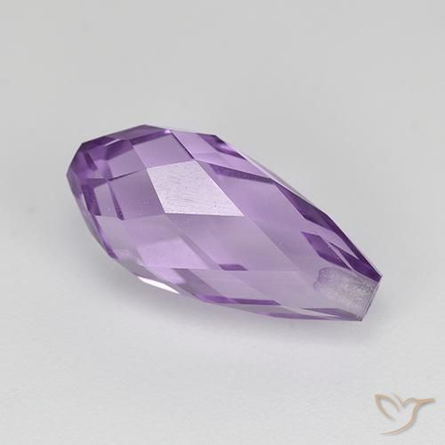 Amatista Violeta oscuro natural de 3.42 ct, Corte Briolette, VS