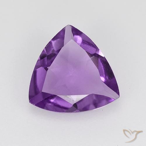 Amatista Violeta púrpura oscuro medio natural de 1.36 ct, Trillón, VVS-VS