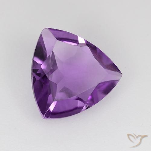 Amatista Violeta púrpura oscuro medio natural de 1.36 ct, Trillón, VVS-VS