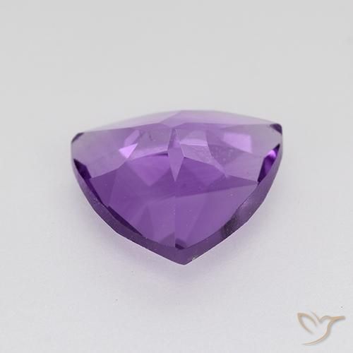 Amatista Violeta púrpura oscuro medio natural de 1.36 ct, Trillón, VVS-VS