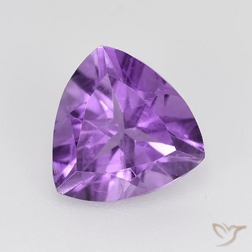 Amatista Violeta púrpura oscuro medio natural de 1.58 ct, Trillón, VVS-VS
