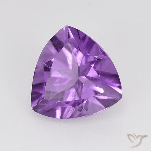 Amatista Violeta púrpura oscuro medio natural de 1.58 ct, Trillón, VVS-VS