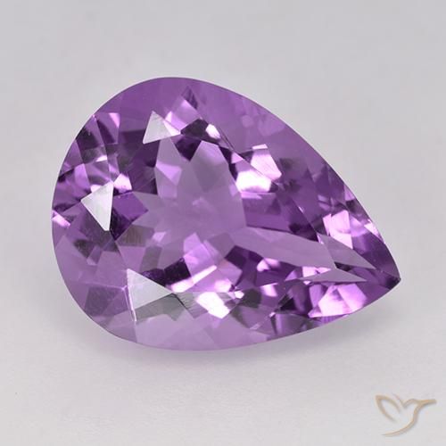 5.67ct Natural Violeta púrpura Amatista, En forma de pera, VS