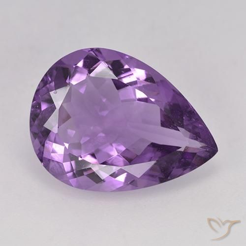 6.43ct Natural Violeta púrpura Amatista, En forma de pera, VVS