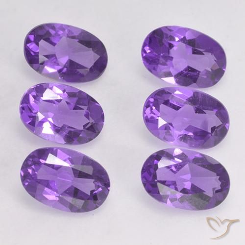 2.61ctw Natural Violeta medio Amatista, Ovalada, VVS-VS