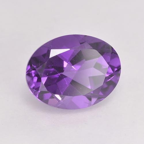 Amatista Violeta intenso natural de 1.90 ct, Corte Óvalo, VVS-VS
