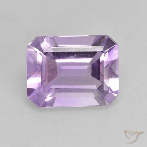 2.06ct Natural Violeta rosáceo claro Amatista, corte esmeralda, VS