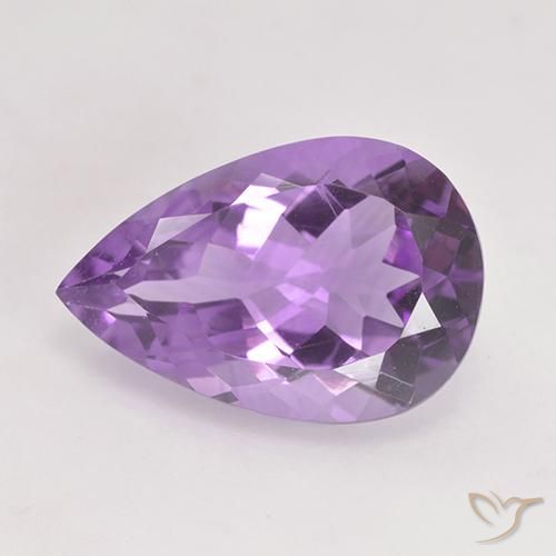 5.07ct Natural Violeta púrpura medio Amatista, En forma de pera, VVS-VS