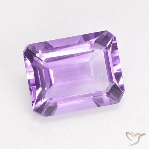 Amatista Violeta medio natural de 2.00 ct, Corte Octágono / Esmeralda, VS