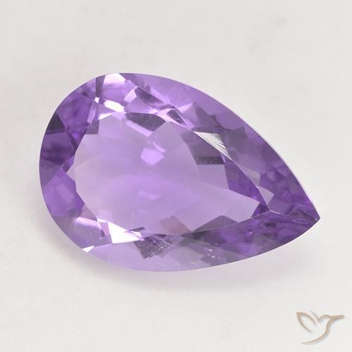 4.93ct Natural Violeta medio Amatista, En forma de pera, VS