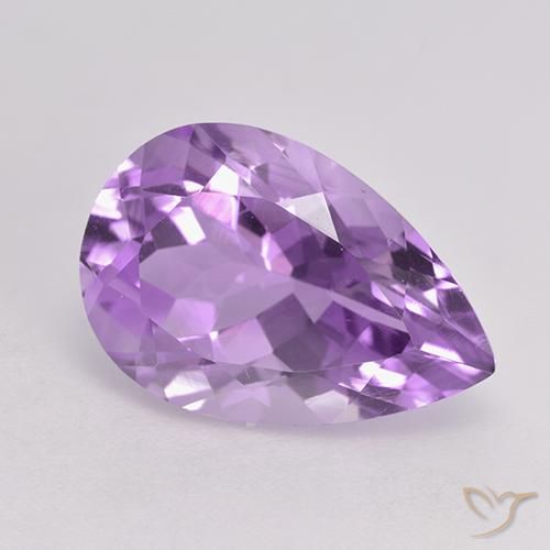 5.68ct Natural Violeta púrpura medio Amatista, En forma de pera, VVS-VS