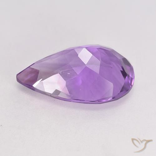 Amatista Violeta púrpura natural de 4.74 ct, En forma de pera, VVS-VS