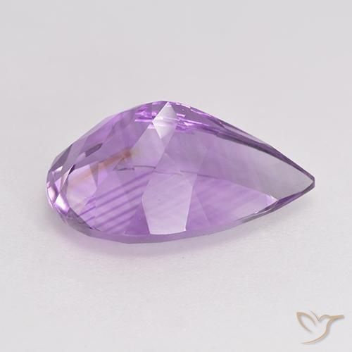 Amatista Violeta púrpura medio natural de 4.77 ct, En forma de pera, VS