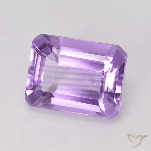 Amatista Violeta medio natural de 2.18 ct, Corte Octágono / Esmeralda, VVS-VS
