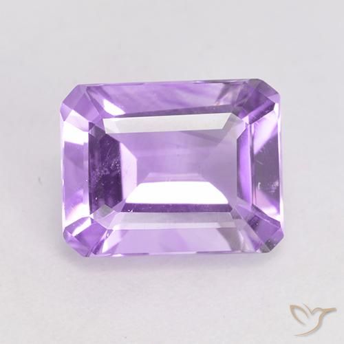 2.04ct Natural Violeta rosáceo claro Amatista, corte esmeralda, VVS-VS