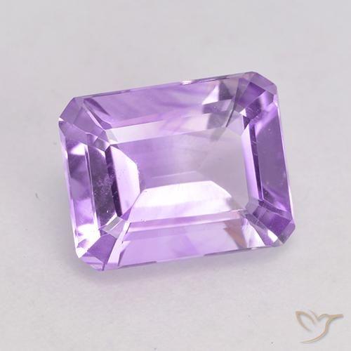 Amatista Violeta rosáceo claro natural de 2.04 ct, Corte Octágono / Esmeralda, VVS-VS